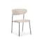 Homeroots Cream and Black Upholstered Fabric And Metal Open Back Dining Side Chair 605678 - alternate 2
