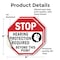 Signmission Stop Hearing Protection Required Be, 4 inch X 4 inch, Vinyl Decal, 2PK OC-D-2PACK-4-123 - alternate 2