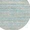 Homeroots 8' Teal Blue Round Striped Washable Indoor Outdoor Area Rug 607982 - alternate 2