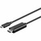 Monoprice USB TYPE C TO HDMI 3.1 CABLE - 5GBPS, 4K@30HZ, BLACK, 9FT 36085 - alternate 1