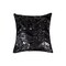 Homeroots Set of Two 18" Black and Silver Chevron Cowhide Throw Pillows with Glitter, 2PK 544581 - alternate 2
