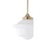 Jonathan Y Kurtz 9.5" Adjustable Drop Metal/Glass LED Pendant, Brass Gold/White JYL3517A - alternate 4