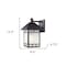 Homeroots Antique Bronze Frosted Glass Lantern Wall Light 398640 - alternate 2