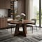 Homeroots 47" Brown Solid Wood Pedestal Base Round Top Dining Table 635744 - alternate 2