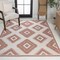 Jonathan Y Lior Geometric Moroccan Diamond Salmon/Cream 3 ft. x 5 ft. Indoor/Outdoor Area Rug TSN202B-3 - alternate 2