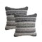 Homeroots Set of Two 18" Black Gray and Ivory Striped Cotton Blend Throw Pillows with Texture, 2PK 554584 - alternate 4