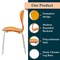 Leisuremod Modern Oyster Transparent Side Dining Side Chair with White Base in Transparent Orange OCW-17TOR - alternate 4