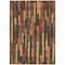 Homeroots 9' X 12' Coffee And Brown Striped Washable Indoor Outdoor Area Rug 608944 - alternate 3