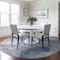 Homeroots 8' Blue And Ivory Round Abstract Washable Indoor Outdoor Area Rug 617622 - alternate 2