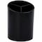 Business Source Large Plastic Pencil Cup, 3 Compartments, Black BSN32355 - alternate 1