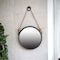 Homeroots Black and Silver Round Accent Metal Mirror 484992 - alternate 2