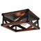 Vaxcel Wade 13-in W Black Rustic Square Open Cage Flush Mount Ceiling Light Fixture C0260 - alternate 1