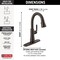 Delta Single Handle Pull Down Bar/Prep Faucet With Touch2O Technology 9979T-RB-DST - alternate 3