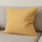Homeroots 22" Mustard Linen Throw Pillow Cover with Texture 608217 - alternate 1