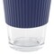 Mr. Coffee Sip Savvy 4 Piece 15 Ounce Silicone Sleeve Glass Cup Set w/ Lid and Straw in Navy 750123589M - alternate 2