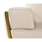 Homeroots 70in Beige And Gold Italian Leather Love Seat 551601 - alternate 2