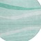 Homeroots 8' Aqua And Sky Blue Round Abstract Washable Indoor Outdoor Area Rug 603703 - alternate 5