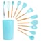 Megachef Light Teal Silicone and Wood Cooking Utensils, Set of 12 MGSP-560 - alternate 1