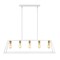 Jonathan Y Floyd 38" 5-Light Bohemian Farmhouse Iron Adjustable LED Pendant, White/Brass Gold JYL7521B - alternate 3