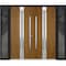 Vdomdoors Steel Double Doors Deux 1744 Natural Oak 2 Sidelight Exterior Black Windows Stainless Inserts Singl DEUX1744DEXD-OAKB-LH-W16+72+16 x H80 - alternate 1