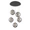 Euf Atomo, Chandelier, 5-Light, 26", Matte Black, Smoked Glass 45737-039 - alternate 1