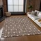 Homeroots 5' X 8' Chocolate And Beige Geometric Washable Indoor Outdoor Area Rug 595722 - alternate 3