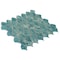 Apollo Tile Majeste 10.8 in. x 11.3 in. Glossy Sea Blue Glass Mosaic Wall and Floor Tile 8.48 sqft/case, 10PK APLASL8803A - alternate 2