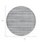 Homeroots 8' Gray And Silver Round Striped Washable Indoor Outdoor Area Rug 631499 - alternate 2