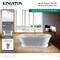 Kingston Brass 60-Inch Acrylic Oval Double Ended Pedestal Tub with Drain, No Faucet Drillings VTDE602824C422 - alternate 2