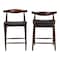 Baxton Studio Eira Counter Stool with Curved Backrest and Black Faux Leather Seat, Set of 2 261-2PC-14250-ZORO - alternate 2