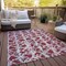 Homeroots 5' X 8' Burgundy And Ivory Abstract Washable Indoor Outdoor Area Rug 614138 - alternate 2