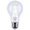 Satco 8W LED A19, 3000K-2000K Warm Dimming, Medium Base, Clear S12150 - alternate 3