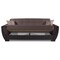 Homeroots 93" Brown Microfiber And Faux Leather Sleeper Sofa And Toss Pillows 607161 - alternate 4