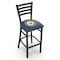 Holland Bar Stool Co 25" Blk Wrinkle U.S. Navy Stationary Counter Stool, Ladder Back L00425Navy - alternate 1