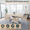 Leisuremod Ervilla Dining Arm Chair with Leather Seat and White Steel Base in Taupe, 4PK ECW-20TP-L4 - alternate 3