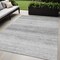 Homeroots 5' X 8' Gray And Silver Striped Washable Indoor Outdoor Area Rug 589681 - alternate 1