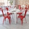Flash Furniture Red Metal Indoor-Outdoor Stackable Chair, PK4 4-CH-31230-RED-GG - alternate 4