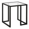 Homeroots 22" Black And Clear Glass And Steel Square End Table 543847 - alternate 3