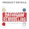 Signmission Bathroom Remodeling, 24 Inch x 72 Inch, Vinyl Banner B-72-30483 - alternate 2