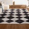 Jonathan Y Draper Classic Geometric Diamond Pattern White/Dark Gray 8 ft. x 10 ft. Area Rug ATH100B-8 - alternate 3