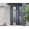 Vdomdoors Steel Door Deux 5755 Gray Graphite Sidelight Exterior Window Stainless Inserts Single Modern Painte DEUX5755EXD-GRE-W36+14 x H80-Left-hand Inswing - alternate 2