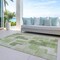 Homeroots 3' X 5' Green Sage And Beige Geometric Washable Indoor Outdoor Area Rug 613205 - alternate 3