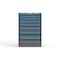 Strong Hold 8 drawer cabinet - (2x 2ft, 2x 3ft, 2x 4ft, 2x 6ft) - Blue accents - E-Lock w/ Tracking S3044-PPTAS-0803FS - alternate 1