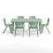 Flash Furniture 7 PC Plastic Activity Table and 6 Chairs Set, 10.5 inSeat Height-Sage YU-YCX-0013-2-RECT-TBL-SAGE-E-GG - alternate 3