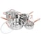 Gibson Home Bransonville 8 Piece Stainless Steel Cookware Set in Chrome and Bronze 128618.08 - alternate 1