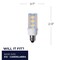 Bulbrite 35w Equivalent T4 Dimmable (E12) Candelabra Screw Base Warm Wht Lght Clear LED Lght Bulb, 2700K, 2PK 861530 - alternate 2
