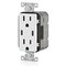 Leviton USBReceptacle, 15A, 1/2hp, Wht, Thrmplstc T5635-W - alternate 3