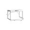 Homeroots 48" White and Silver Computer Desk With Two Drawers 333486 - alternate 2