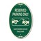 Signmission Resident Parking Only Unauthorized Vehicles T, 12 In X 18 In Architectural, Heavy Gauge Aluminum A-OV-G-1218-9897 - alternate 1