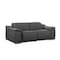 Homeroots 76in Dark Gray and Silver Italian Leather Power Reclining Loveseat 720517 - alternate 3
